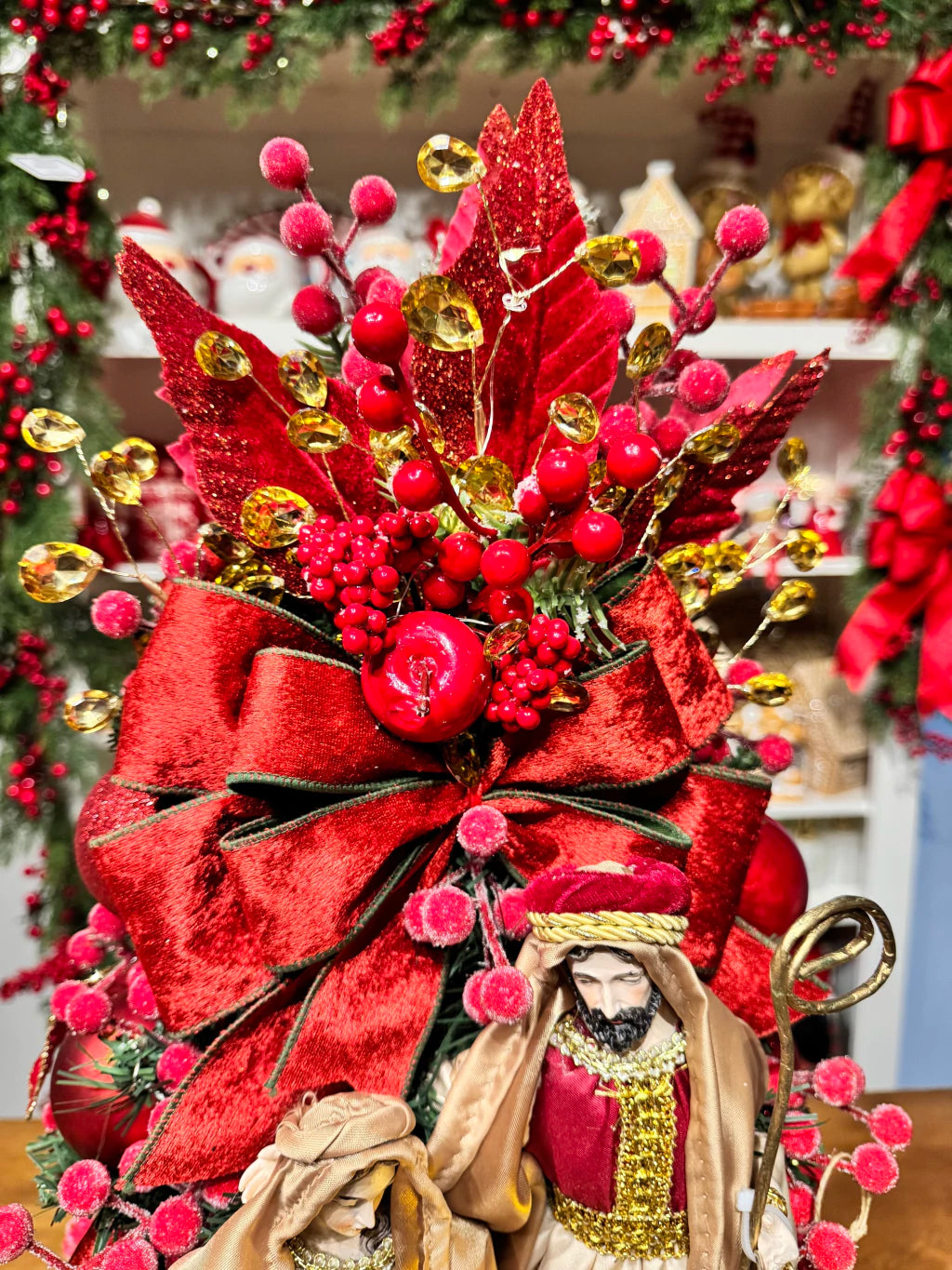 Árvore de Natal 70cm sagrada família c / led