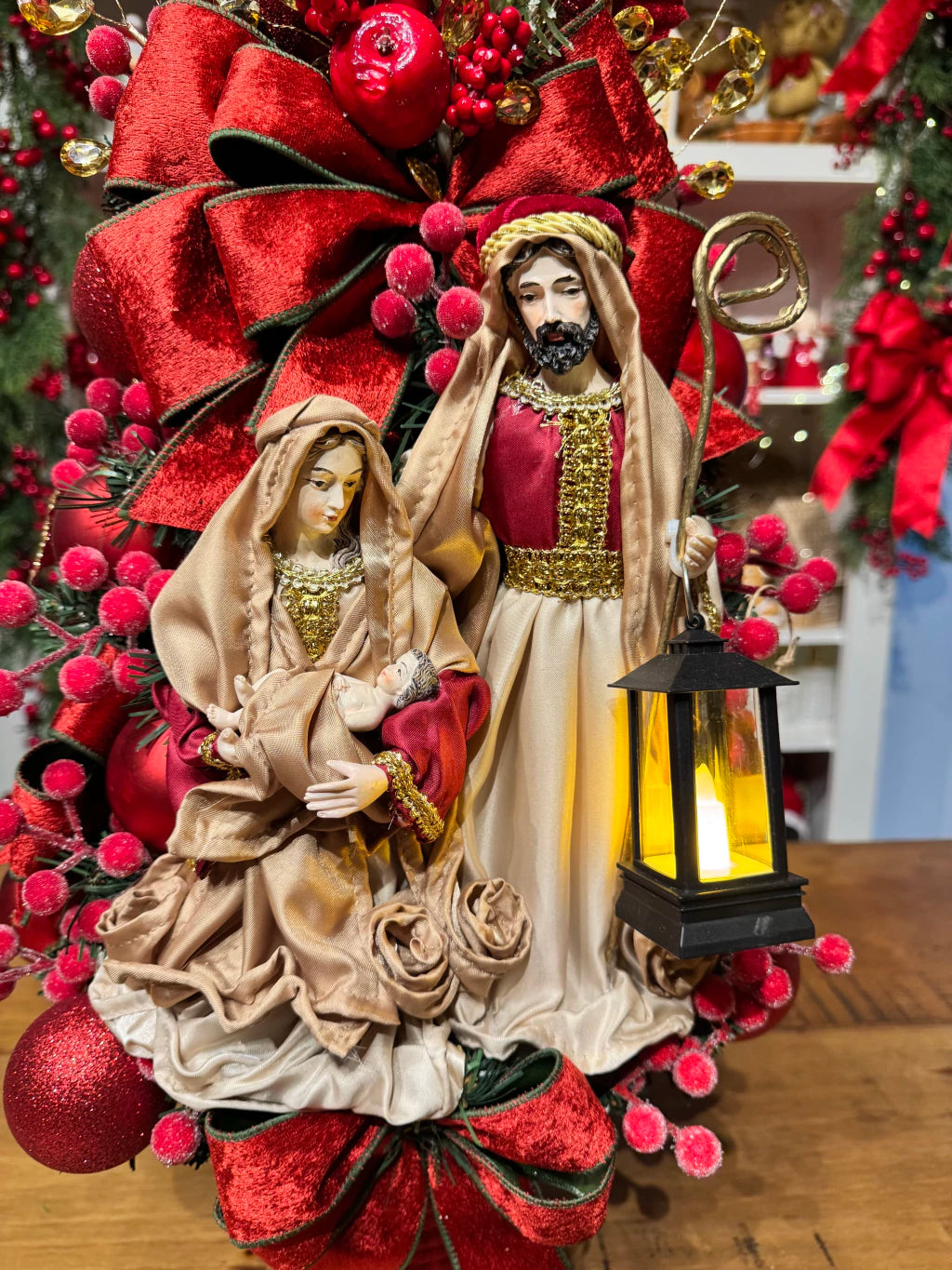 Árvore de Natal 70cm sagrada família c / led