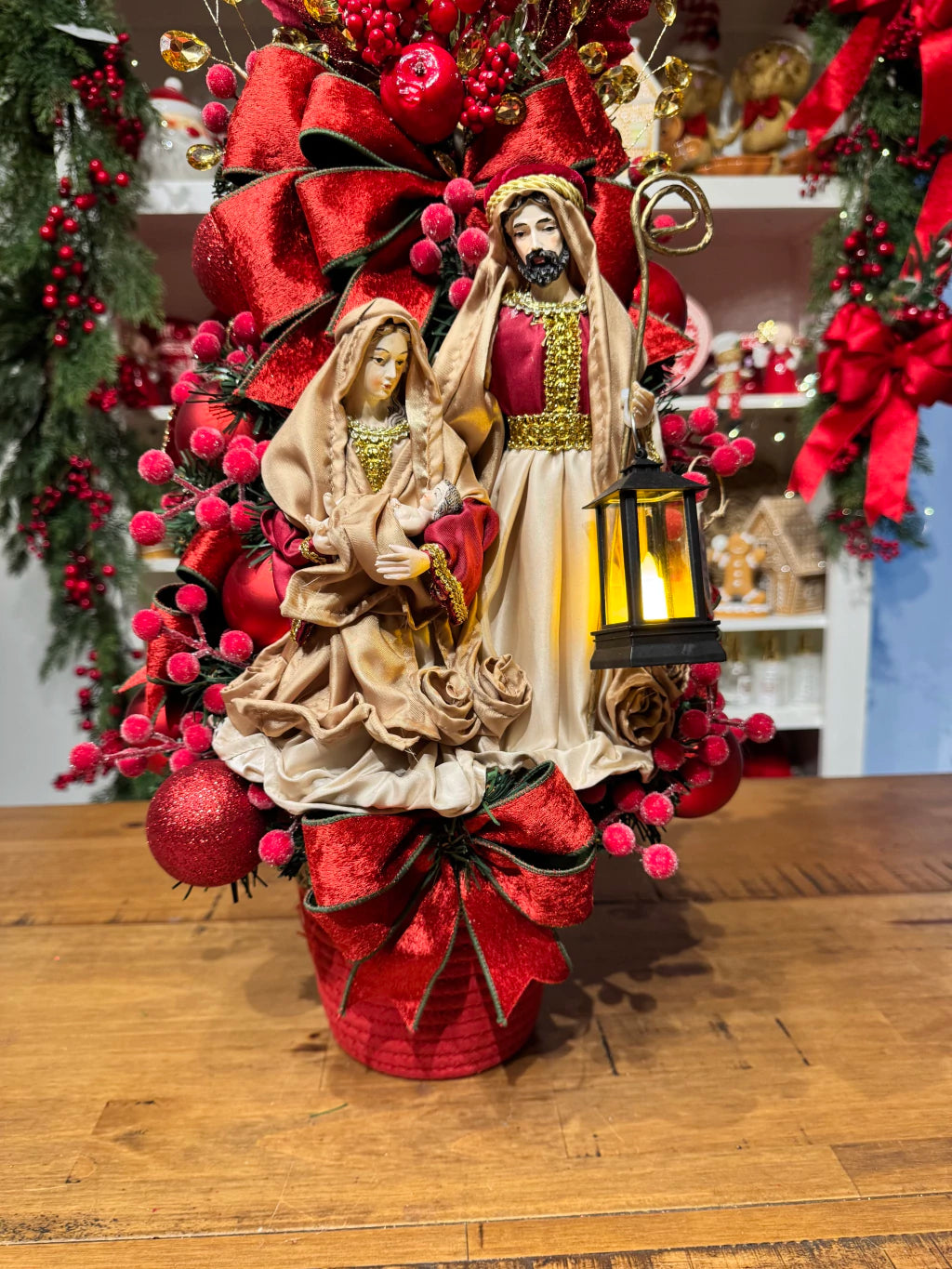 Árvore de Natal 70cm sagrada família c / led