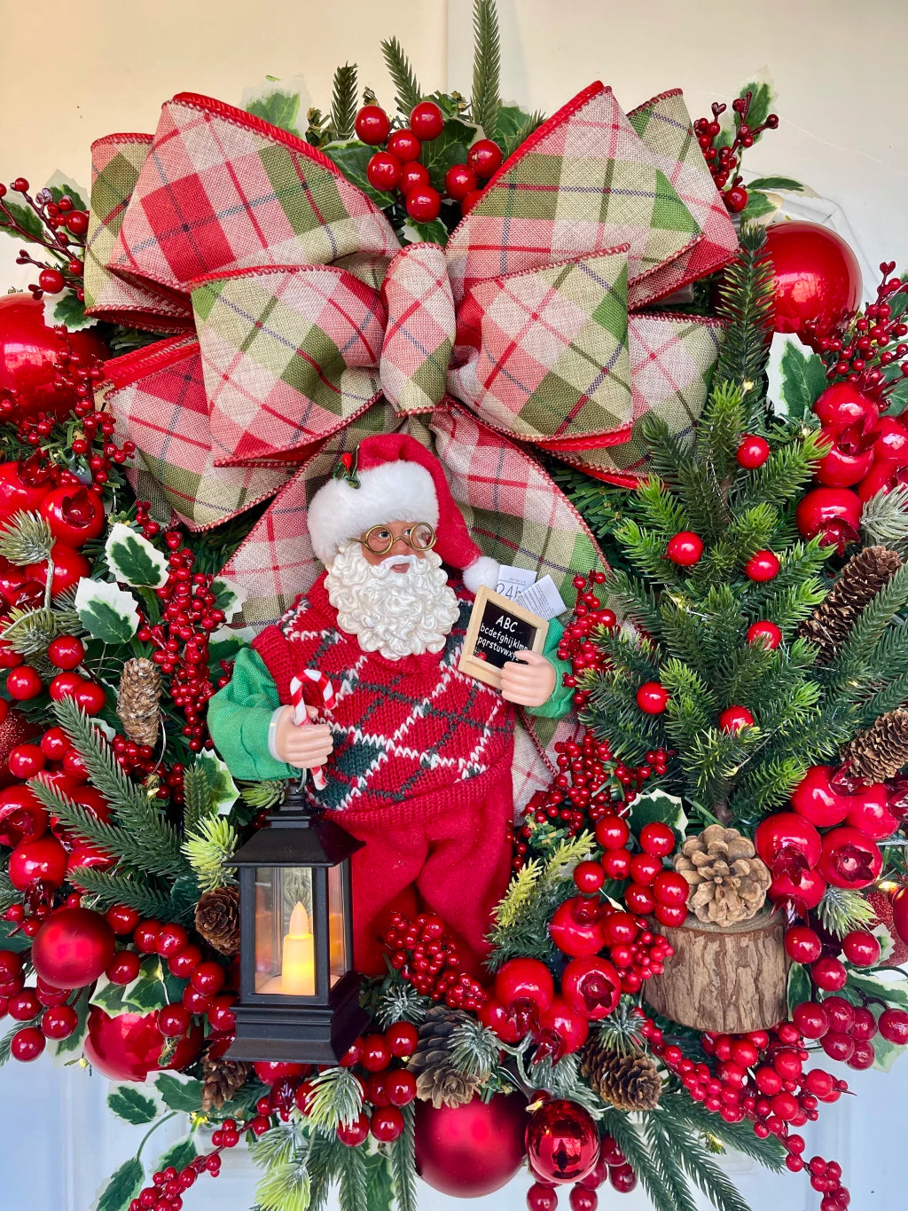 Guirlanda De Natal Noel Professor 50cm C/ Led