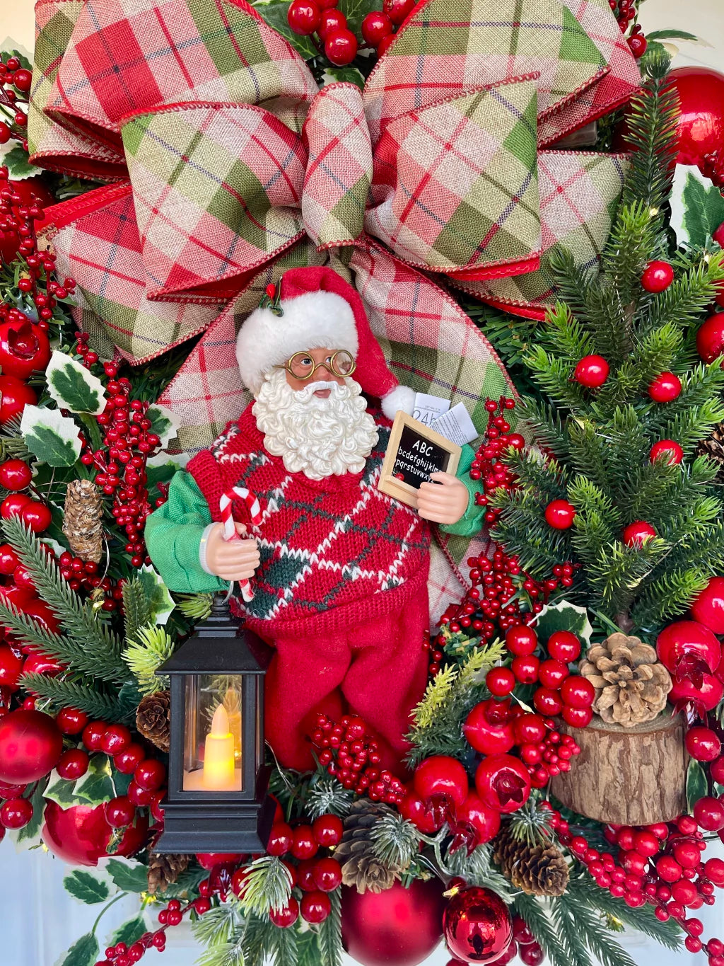 Guirlanda De Natal Noel Professor 50cm C/ Led