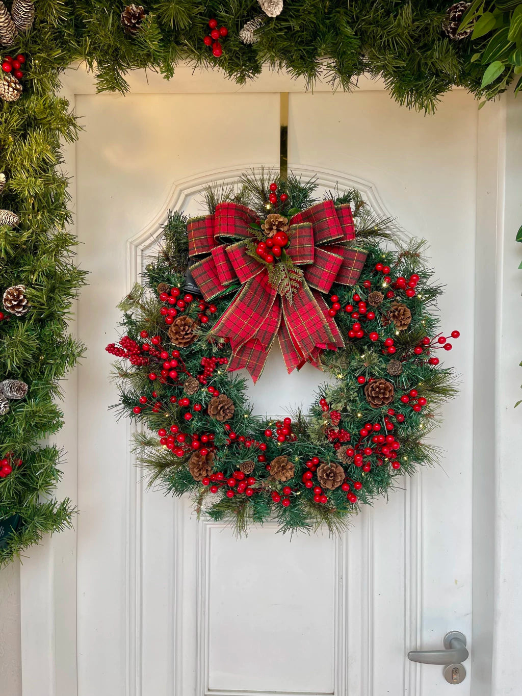 Guirlanda de Natal 60cm Farmhouse c/ led