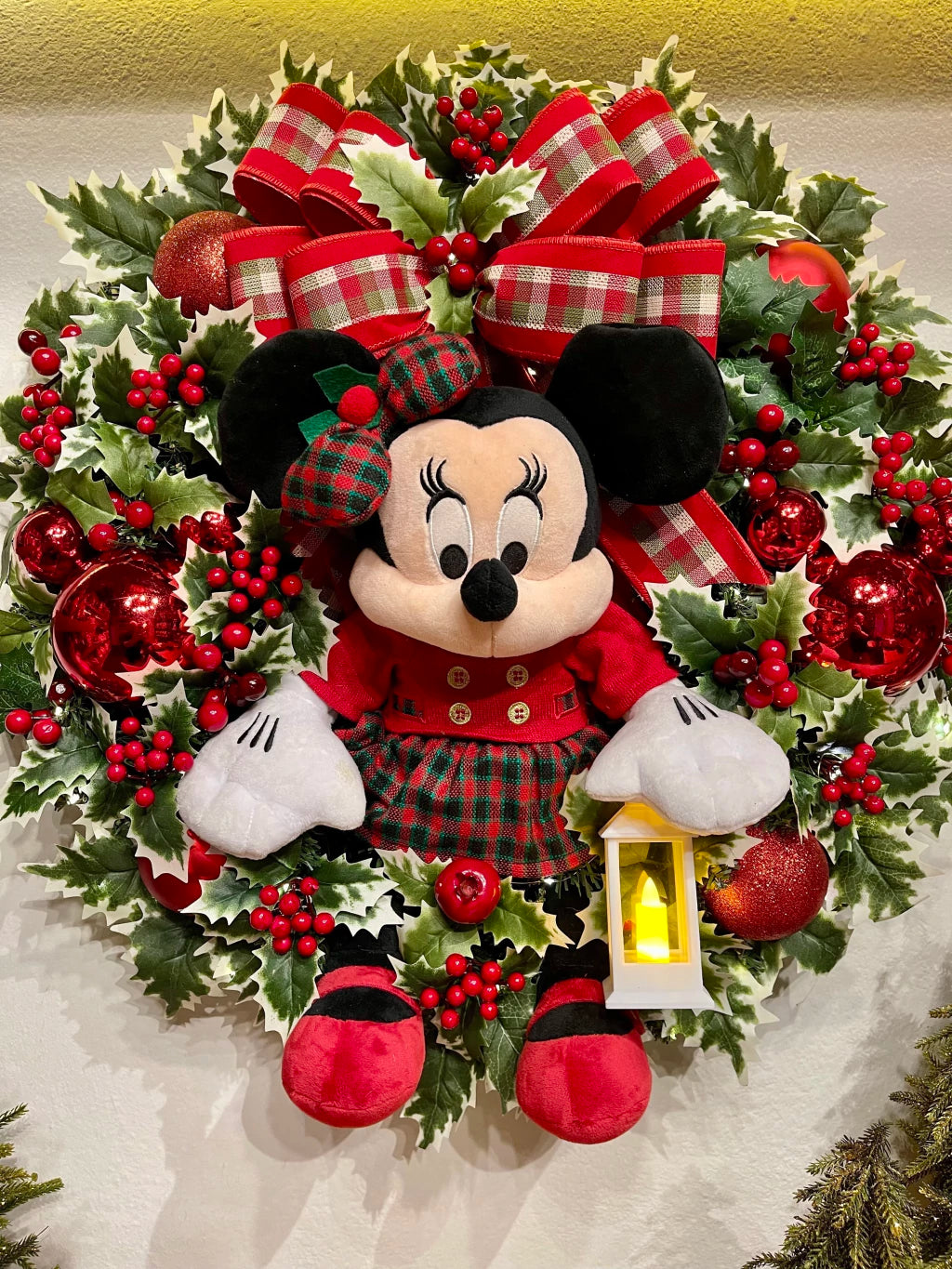 Guirlanda De Natal Minnie 65cm C/Led