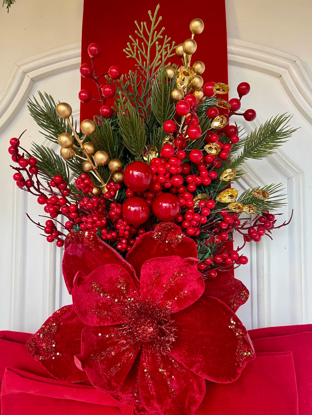 Escapulário De Natal Veludo 2,10x 40cm Magnólia