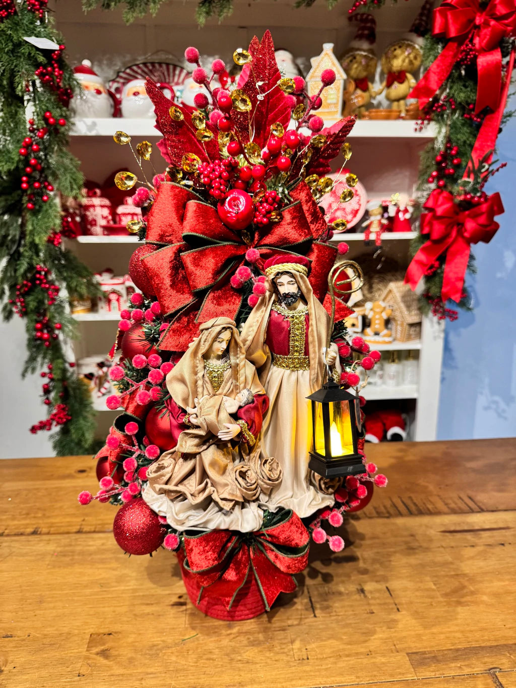 Árvore de Natal 70cm sagrada família c / led