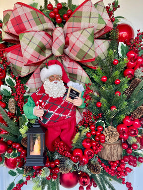 Guirlanda De Natal Noel Professor 50cm C/ Led