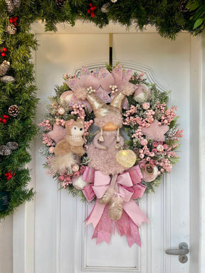 Guirlanda De Natal Menina C/ Raposa 65cm C/ Led