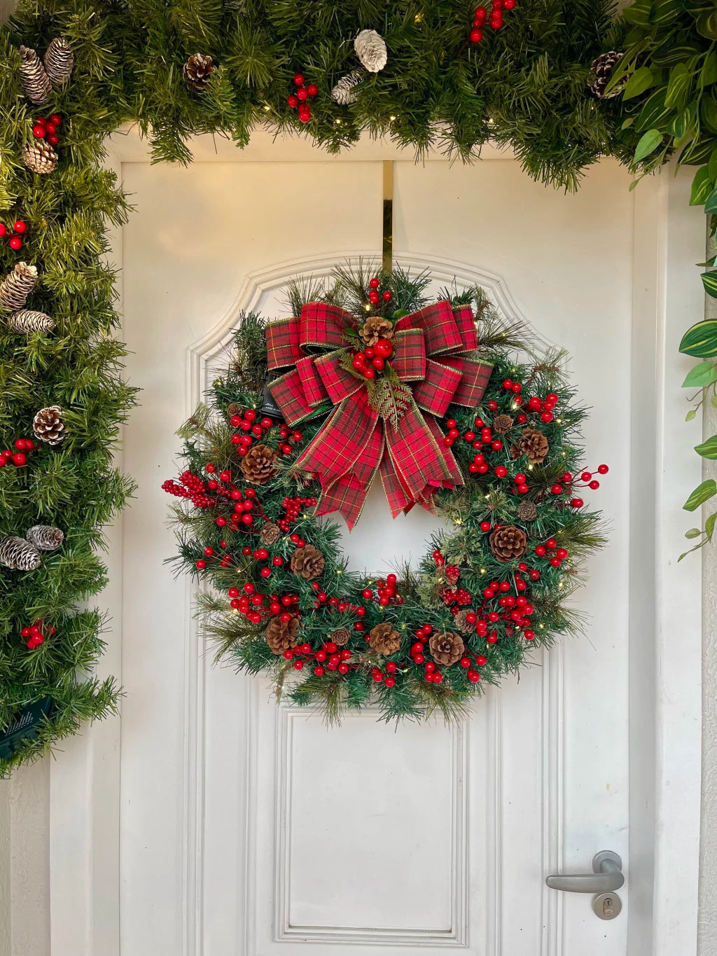 Guirlanda de Natal 60cm Farmhouse c/ led