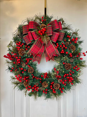 Guirlanda de Natal 60cm Farmhouse c/ led