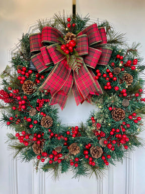 Guirlanda de Natal 60cm Farmhouse c/ led