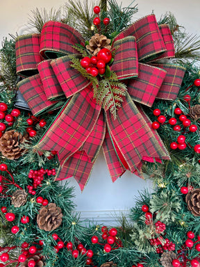 Guirlanda de Natal 60cm Farmhouse c/ led