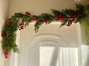 Festão decorado verde c/ berrys 1,50 m