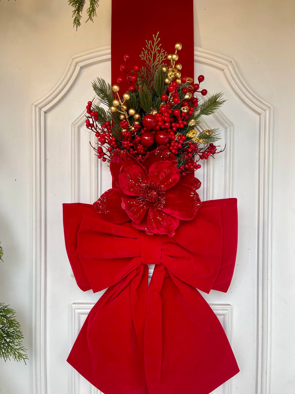 Escapulário De Natal Veludo 2,10x 40cm Magnólia