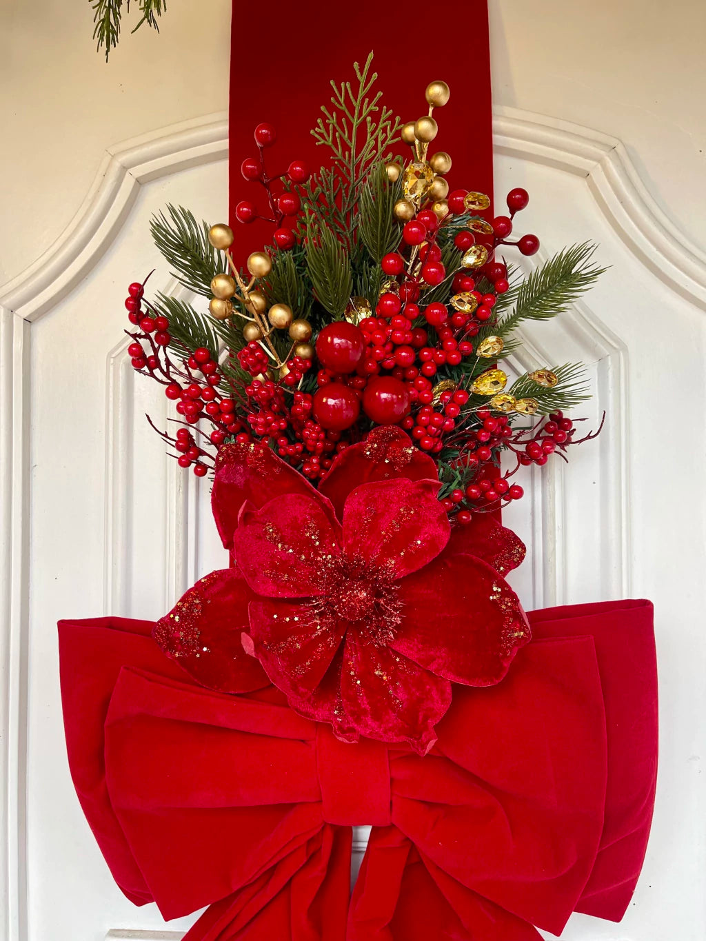 Escapulário De Natal Veludo 2,10x 40cm Magnólia