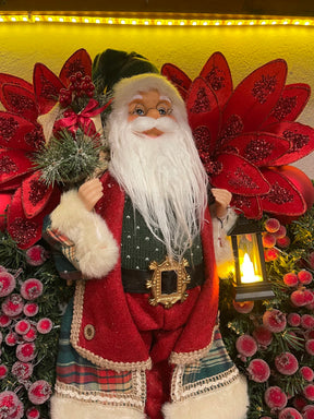 Guirlanda De Natal Noel Xadrez Led 65cm